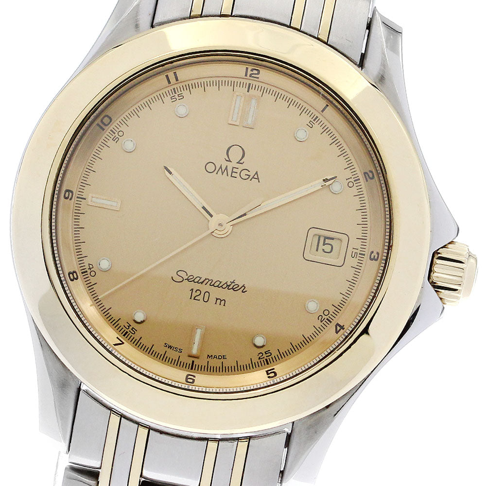 OMEGA Seamaster120 2311.10 Date YG2 tone Gold Dial Quartz Men's Watch_882067
