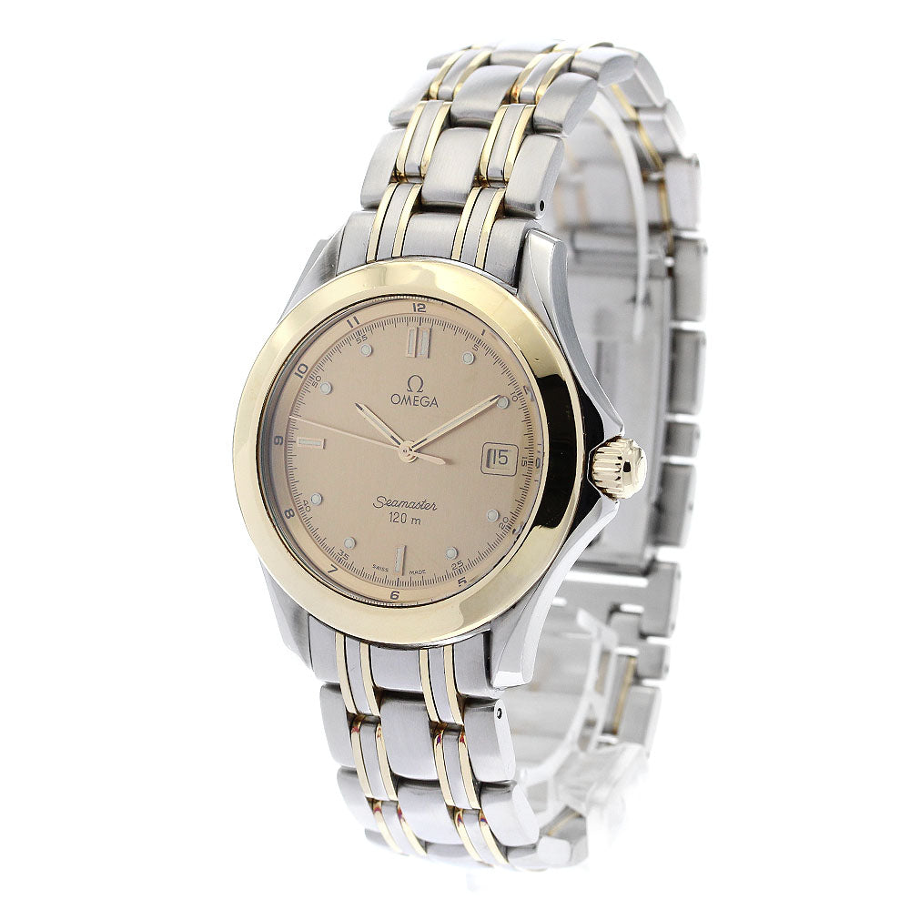 OMEGA Seamaster120 2311.10 Date YG2 tone Gold Dial Quartz Men's Watch_882067