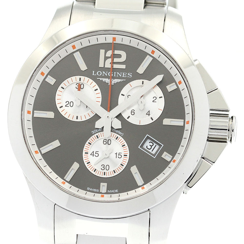 LONGINES Conquest L3.379.4 Chronograph gray Dial Quartz Men's Watch_882074