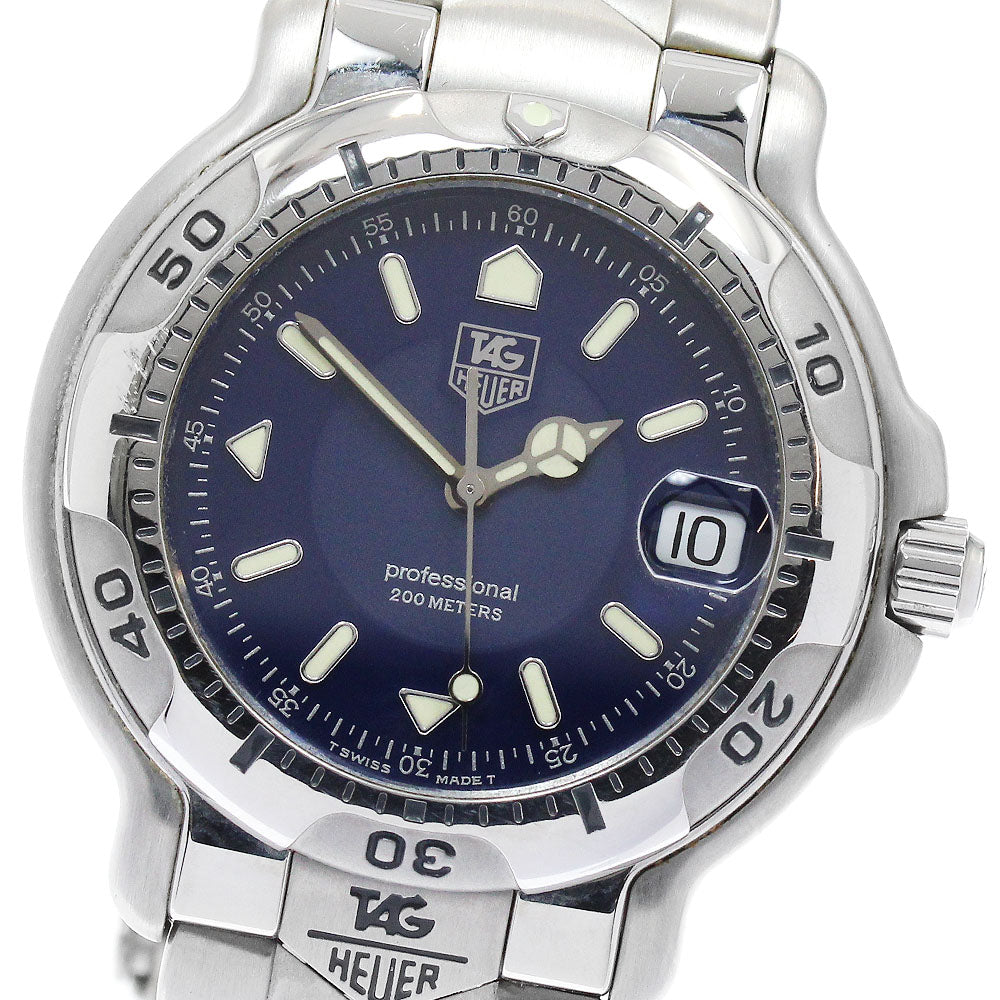 TAG HEUER 6000 Series Professional WH1115-K1 Date Navy Dial Quartz Men's_882081