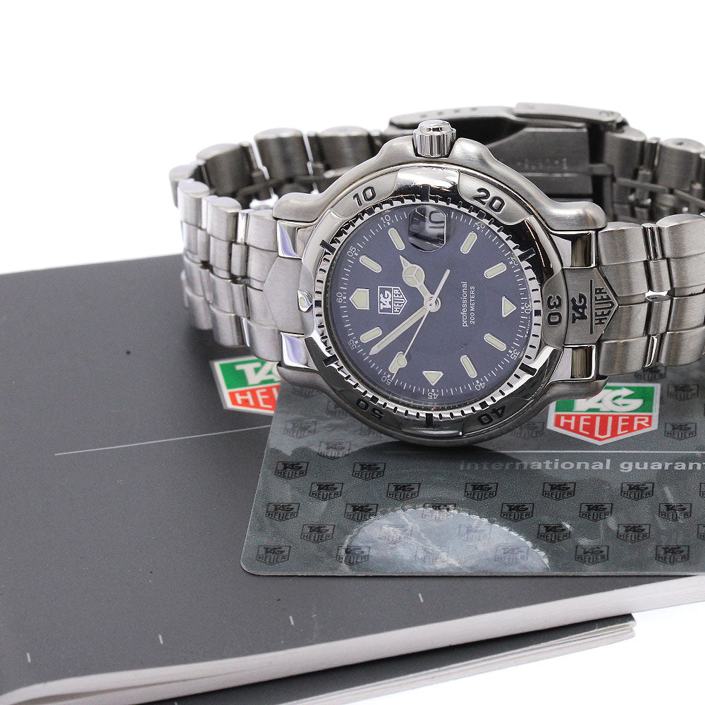 TAG HEUER 6000 Series Professional WH1115-K1 Date Navy Dial Quartz Men's_882081