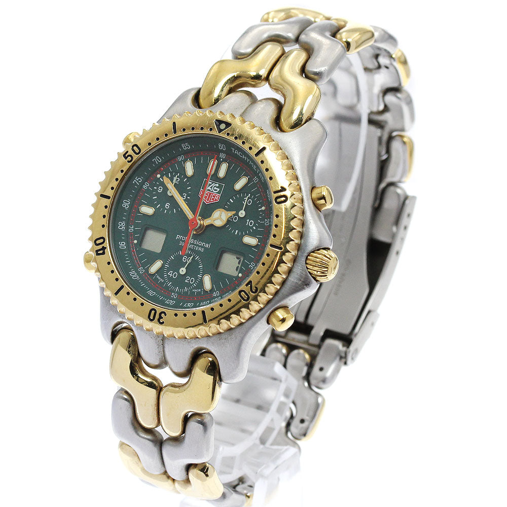 TAG HEUER S/el CG1124-0 Chronograph green Dial Quartz Men's Watch_882087