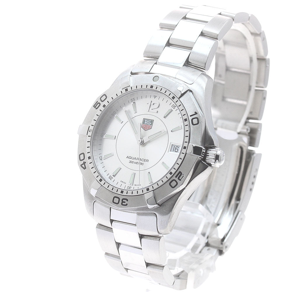 TAG HEUER Aqua racer WAF1112 Date Silver Dial Quartz Men's Watch_882092