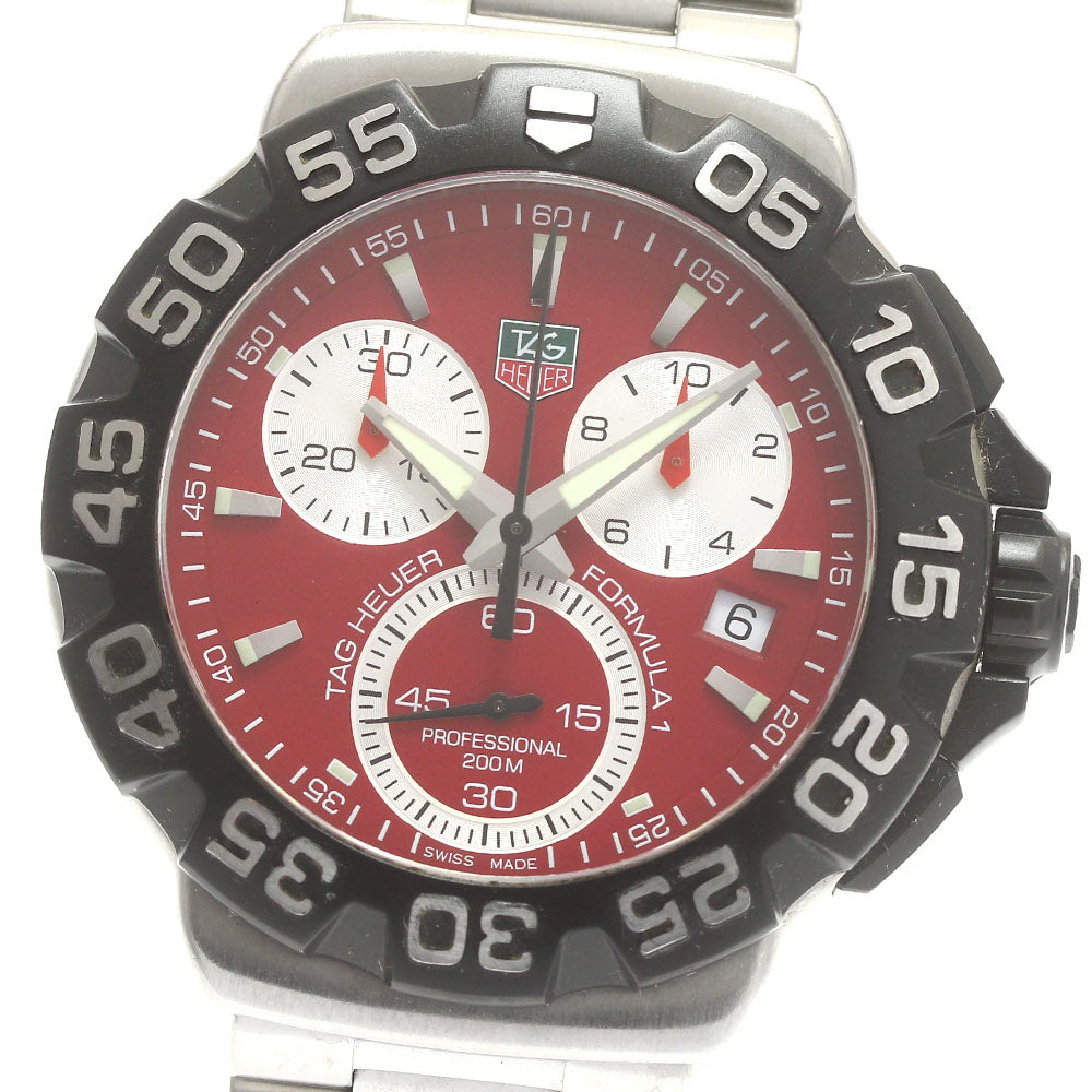 TAG HEUER Formula 1 CAH1112 Chronograph Red Dial Quartz Men's Watch_882093