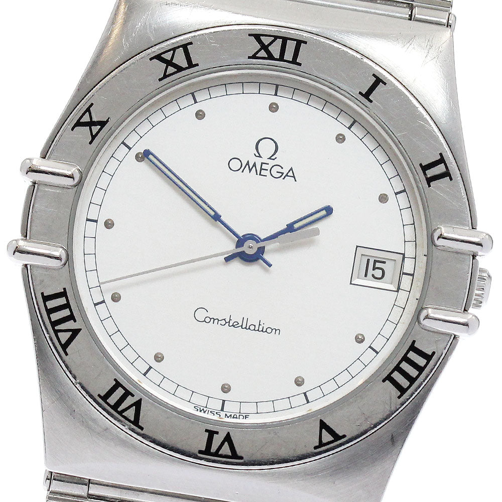 OMEGA Constellation flat bezel Silver Dial Quartz Men's Watch_882095