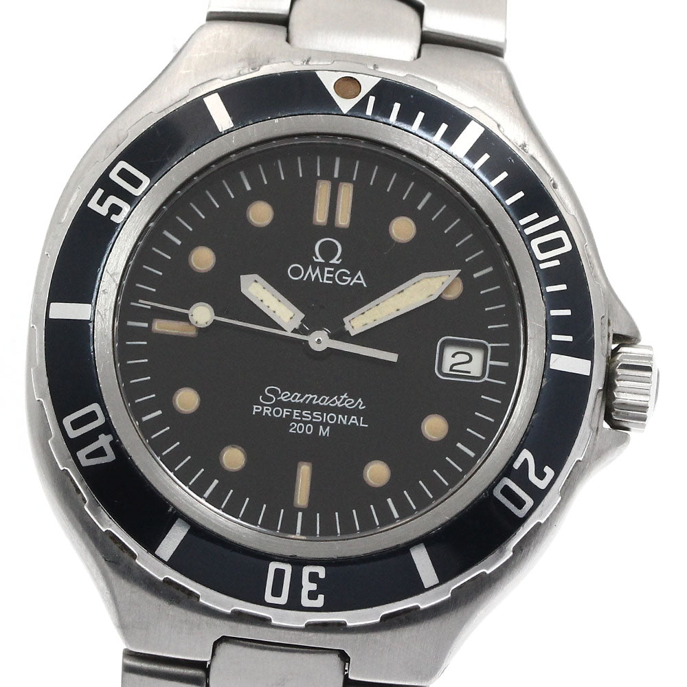 OMEGA Seamaster200m 2850.50 Date black Dial Quartz Men's Watch_882100