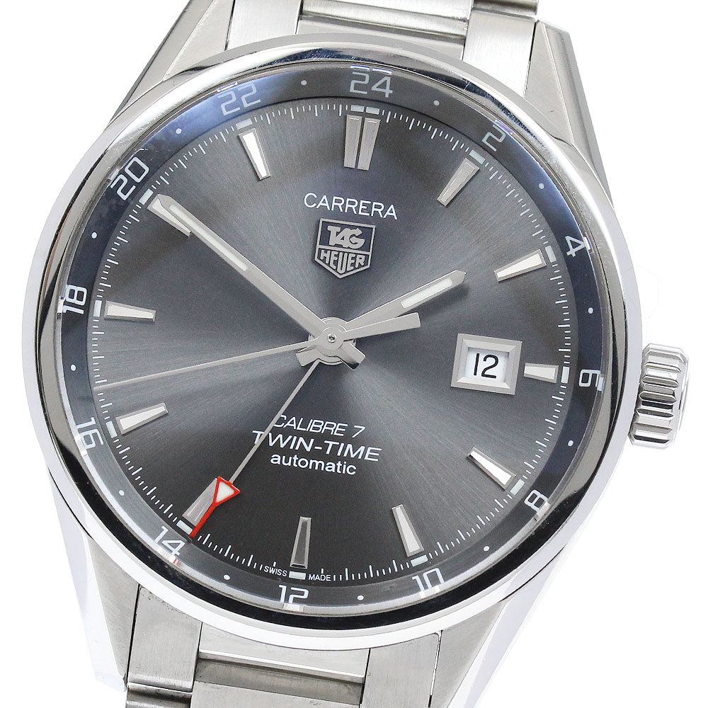 TAG HEUER Carrera twin time WAR2012-0 Caliber 7 gray Dial Automatic Men's_882379
