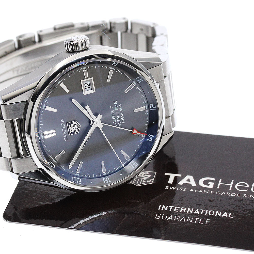 TAG HEUER Carrera twin time WAR2012-0 Caliber 7 gray Dial Automatic Men's_882379
