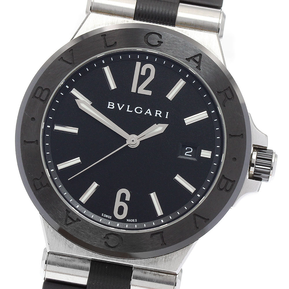 BVLGARI Diagono ceramic DG42SC Date black Dial Automatic Men's Watch_882403