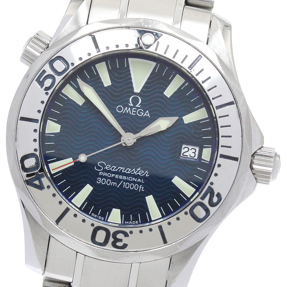 OMEGA Seamaster300 2263.80 Date Blue Dial Quartz Boy's Watch_882413
