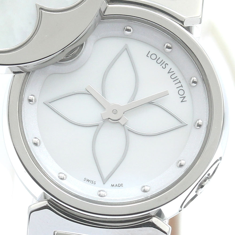 LOUIS VUITTON Tambour bijou secret Q151S diamond White shell Dial Quartz Ladies Watch_882444