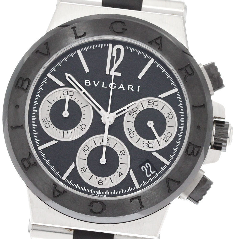 BVLGARI Diagono DG37SCCH Chronograph Black Dial Automatic Boy's Watch_882446