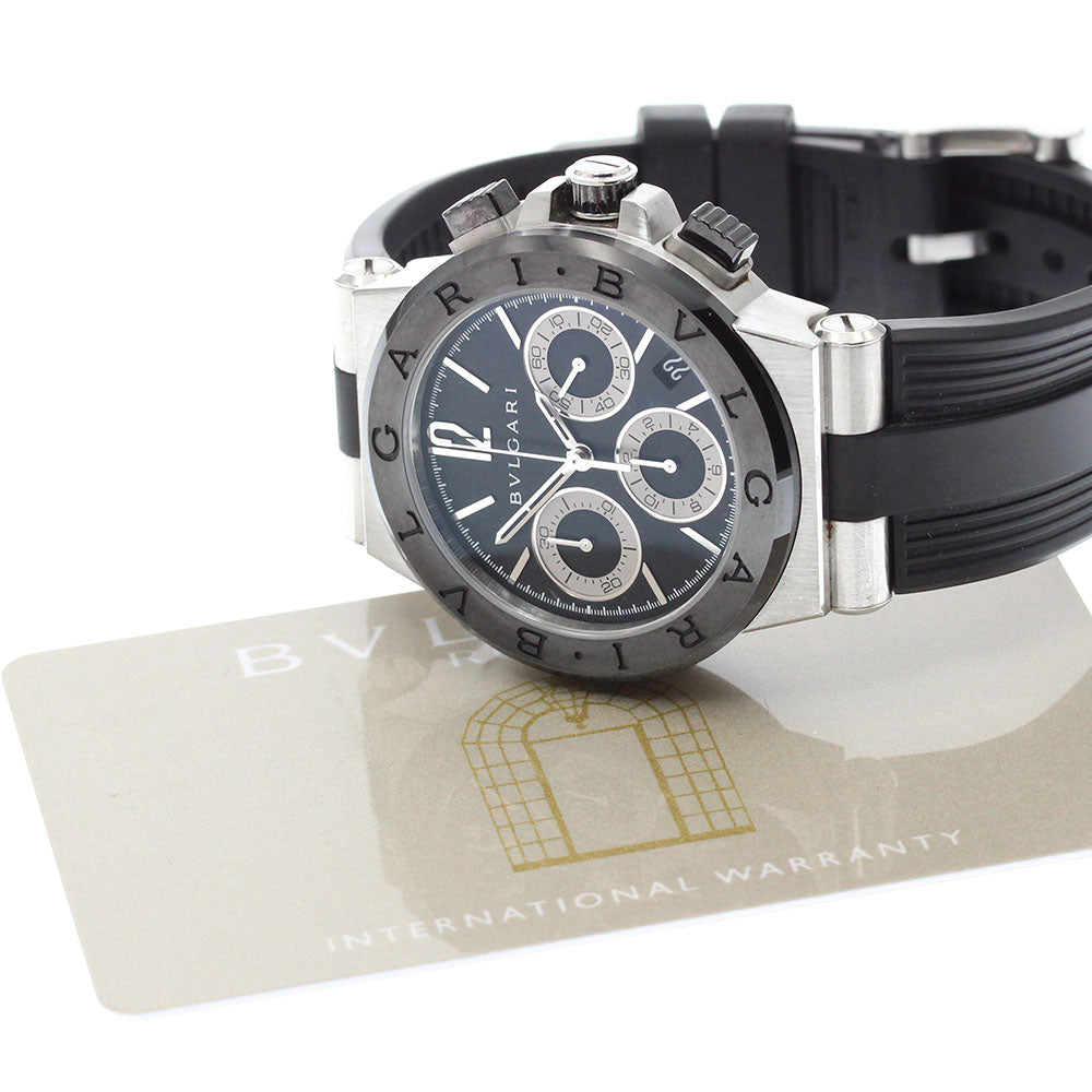 BVLGARI Diagono DG37SCCH Chronograph Black Dial Automatic Boy's Watch_882446
