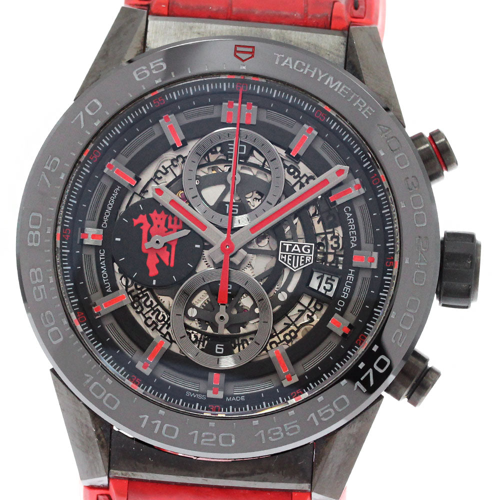 TAG HEUER Carrera Caliber Heuer 01 Manchester United CAR2A1J Chronograph skeleton Dial Automatic Men's Watch_882455