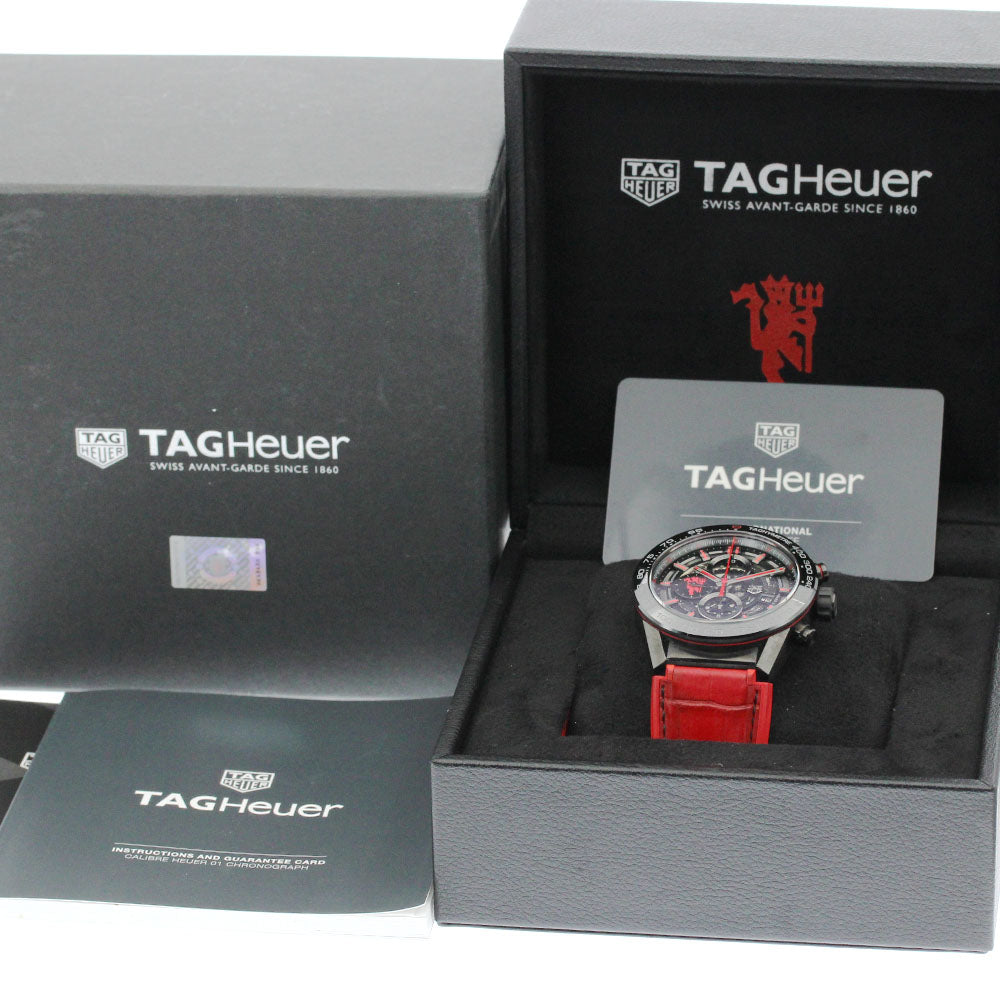 TAG HEUER Carrera Caliber Heuer 01 Manchester United CAR2A1J Chronograph skeleton Dial Automatic Men's Watch_882455