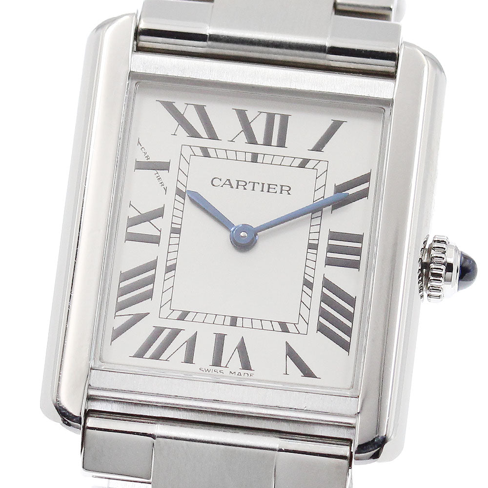 CARTIER Tank solo SM W5200013 Silver Dial Quartz Ladies Watch_882463