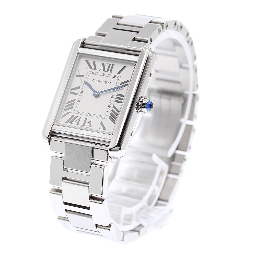 CARTIER Tank solo SM W5200013 Silver Dial Quartz Ladies Watch_882463
