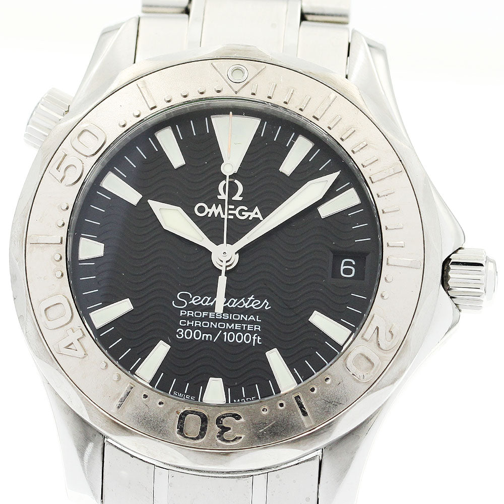 OMEGA Seamaster300 2236.50 WG bezel date black Dial Automatic Boy's Watch_882505