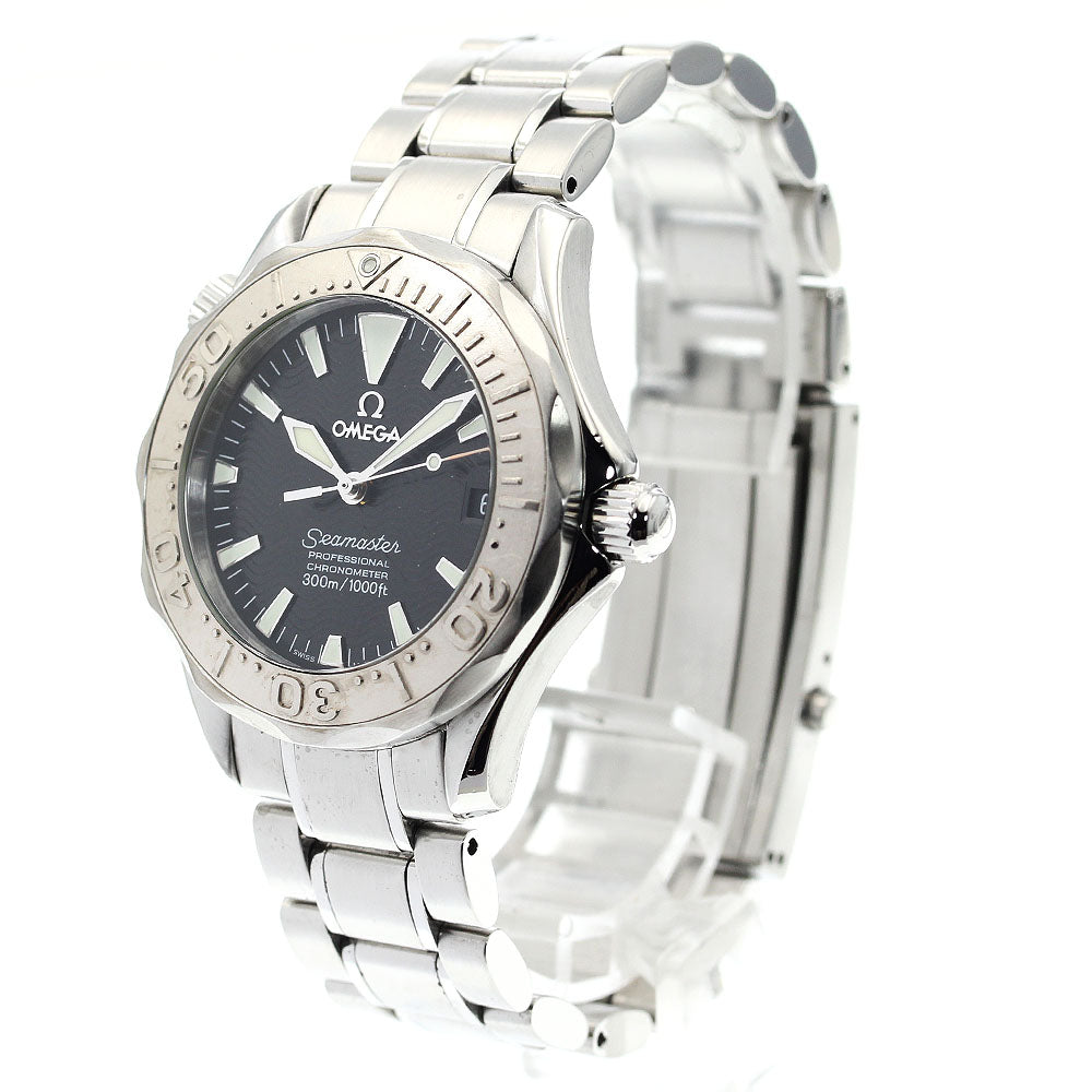 OMEGA Seamaster300 2236.50 WG bezel date black Dial Automatic Boy's Watch_882505