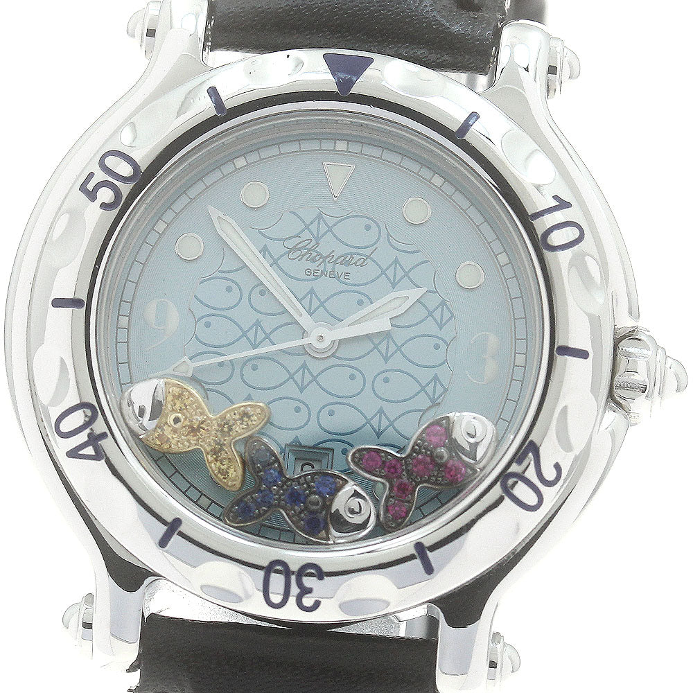 Chopard Happy sports 27/8921 Date Light blue Dial Quartz Ladies Watch_882520