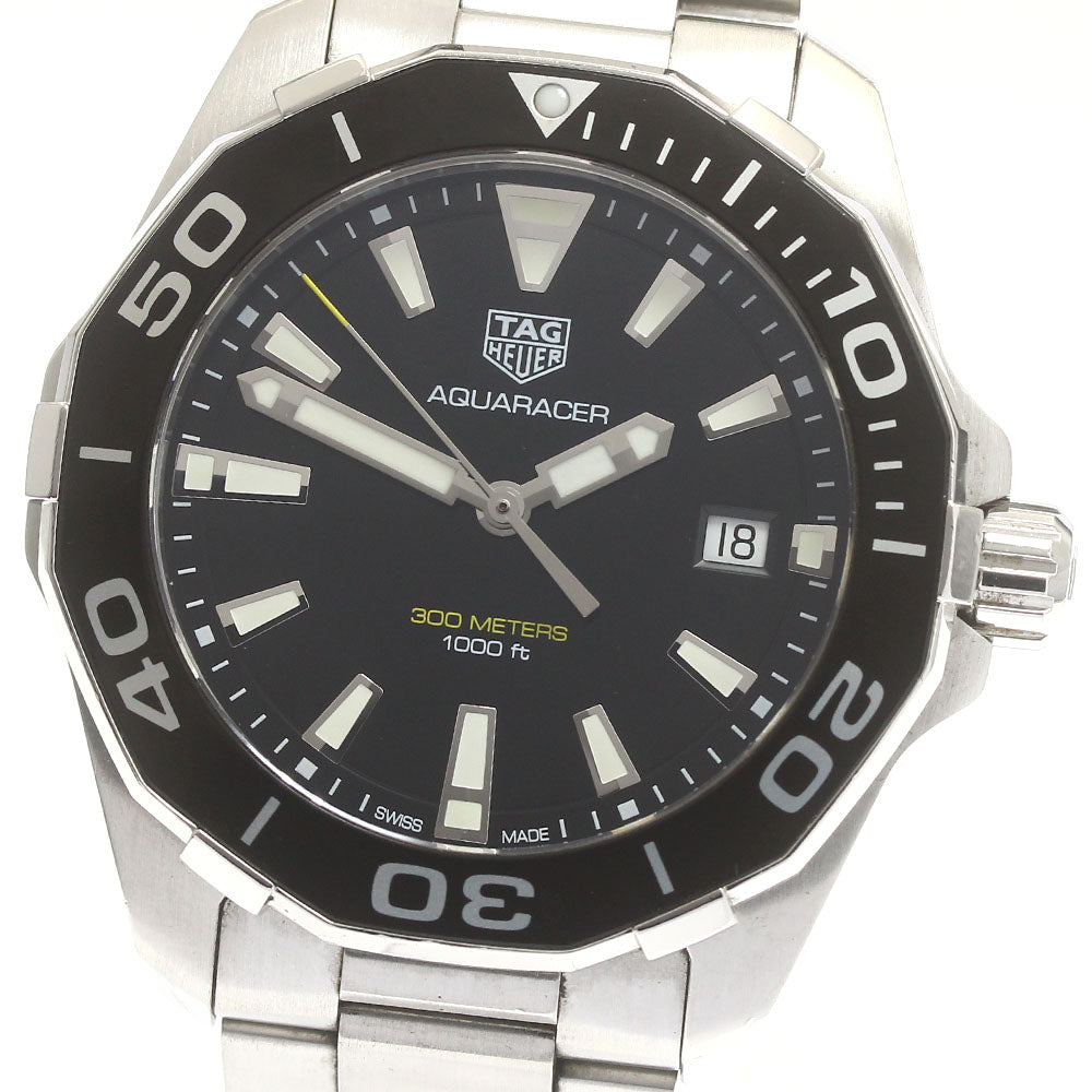 TAG HEUER Aquaracer WAY111A Date Black Dial Quartz Men's Watch_882526