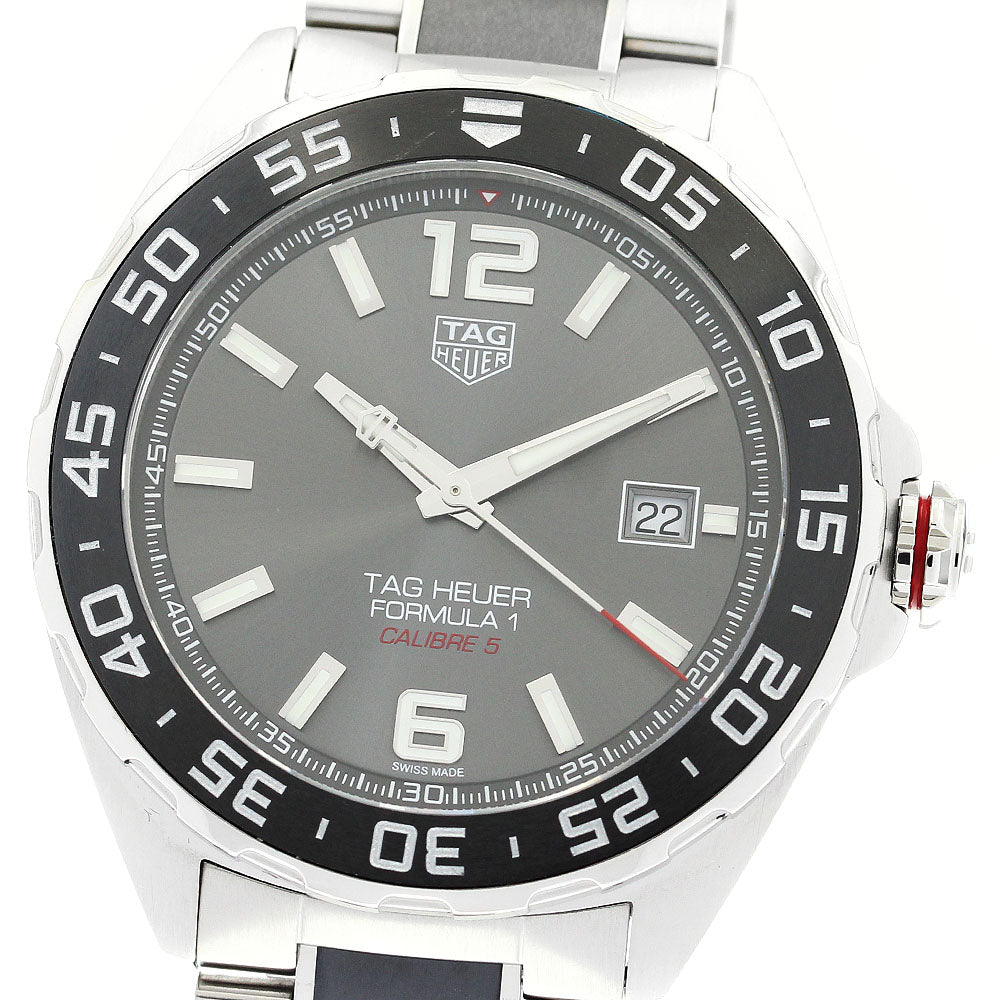 TAG HEUER Formula 1 WAZ2011 Date caliber 5 gray Dial Automatic Men's_882546