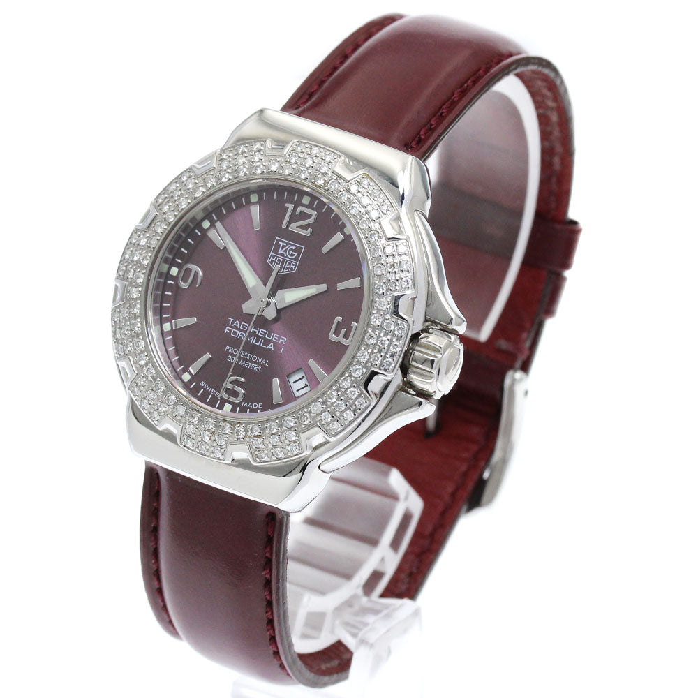 TAG HEUER Formula 1 WAC1219 date diamond bezel purple Dial Quartz Ladies_882594