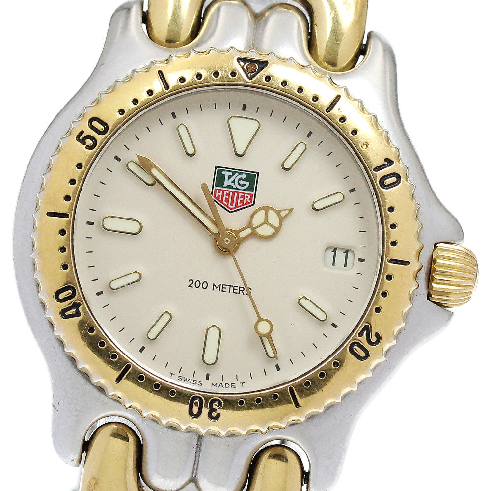 TAG HEUER S/el S95.713M Date beige Dial Quartz Boy's Watch_882606