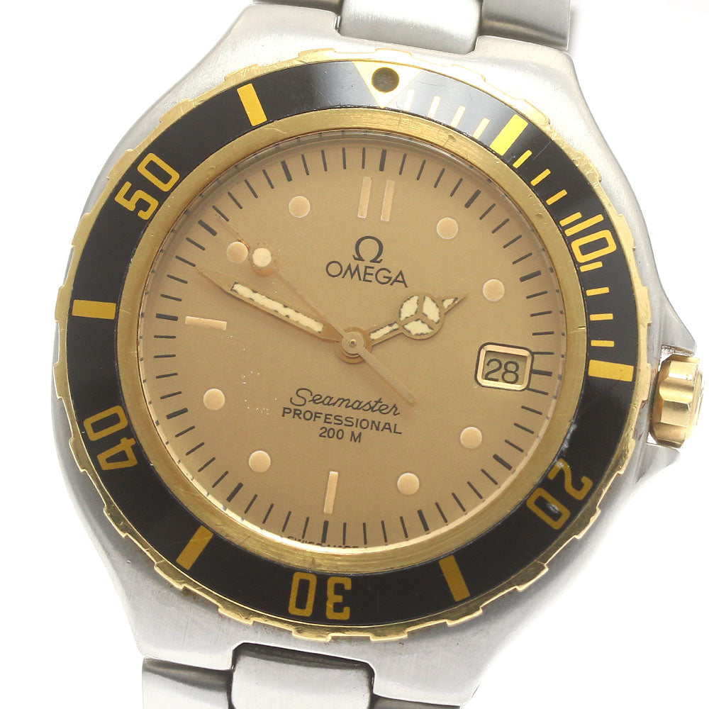 OMEGA Seamaster200 YG bezel gold Dial Quartz Men's Watch_882614