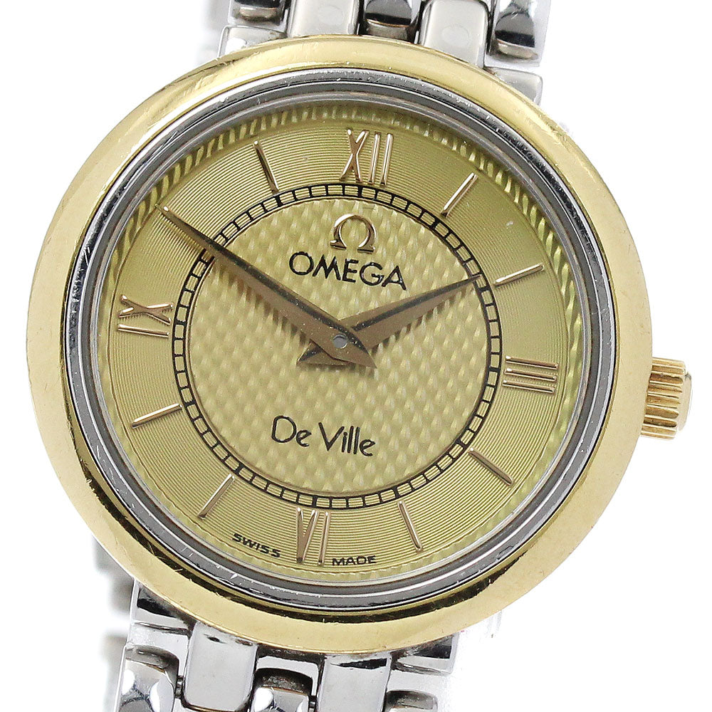 OMEGA De Ville 7374.11.00 Gold Dial Quartz Ladies Watch_882615