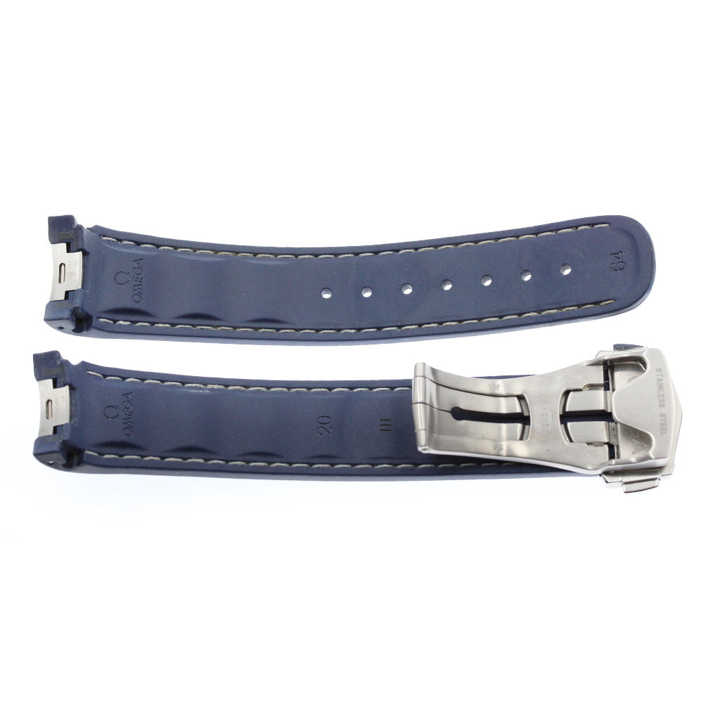 OMEGA For Seamaster Aqua Terra Lug width 20mm Navy Rubber belt Dial Men's Watch_882640