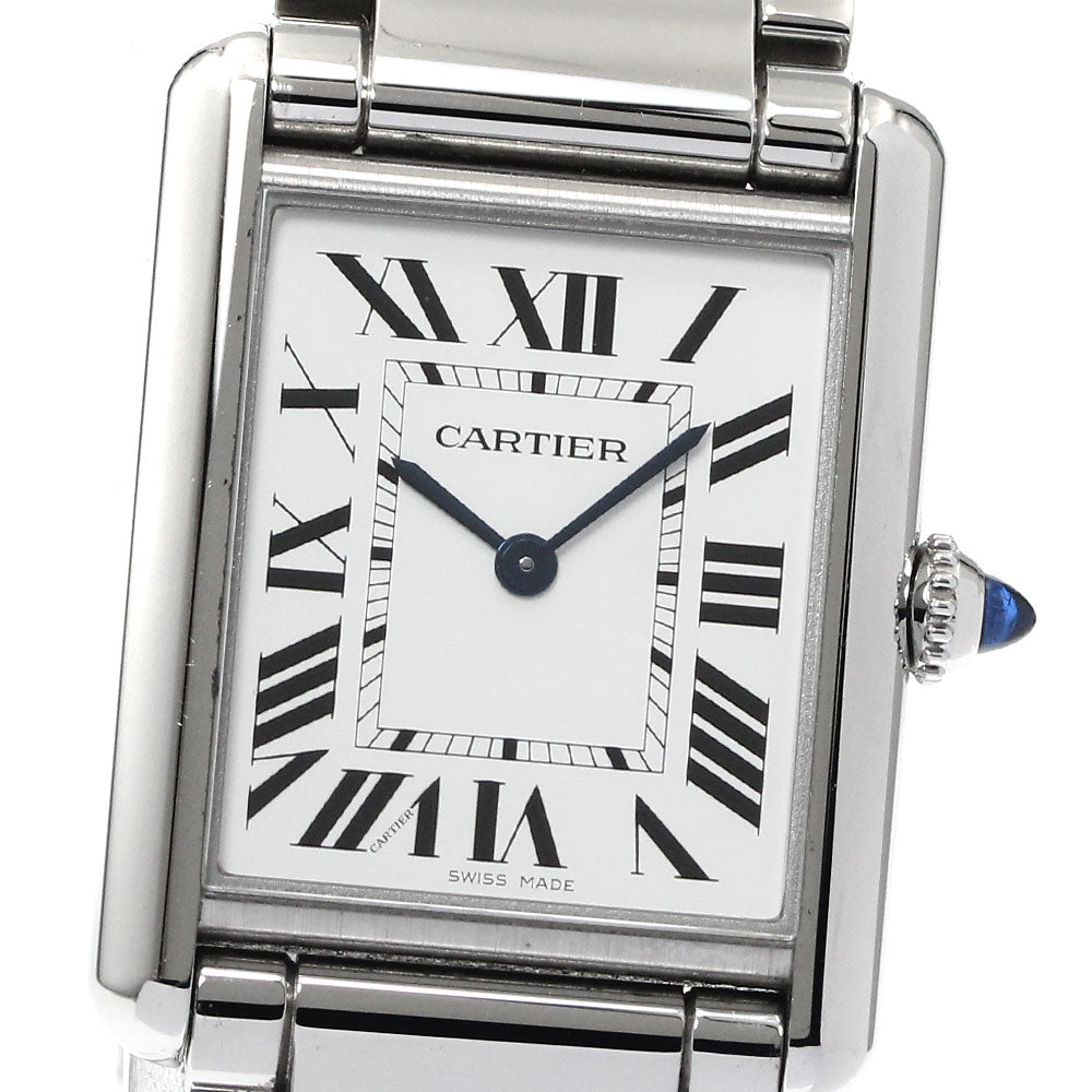 CARTIER tank mast LM WSTA0052 Silver Dial Quartz Men's Watch_882652