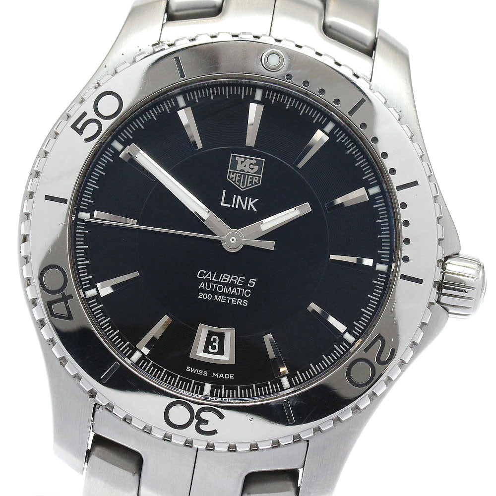 TAG HEUER Link WJ201A Calibre 5 Date black Dial Automatic Men's Watch_882666