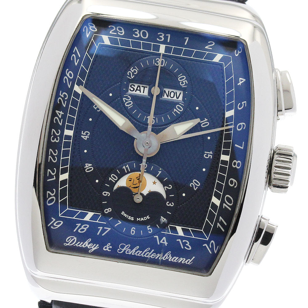 DUBEY & SCHALDENBRAND Aerodeen Gran Chrono Astro Triple calendar moon phase Navy Dial Automatic Men's Watch_882674