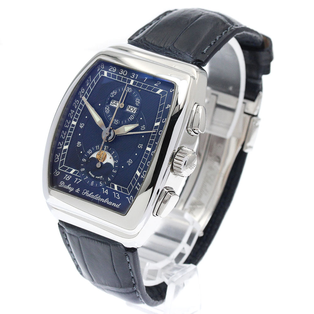 DUBEY & SCHALDENBRAND Aerodeen Gran Chrono Astro Triple calendar moon phase Navy Dial Automatic Men's Watch_882674