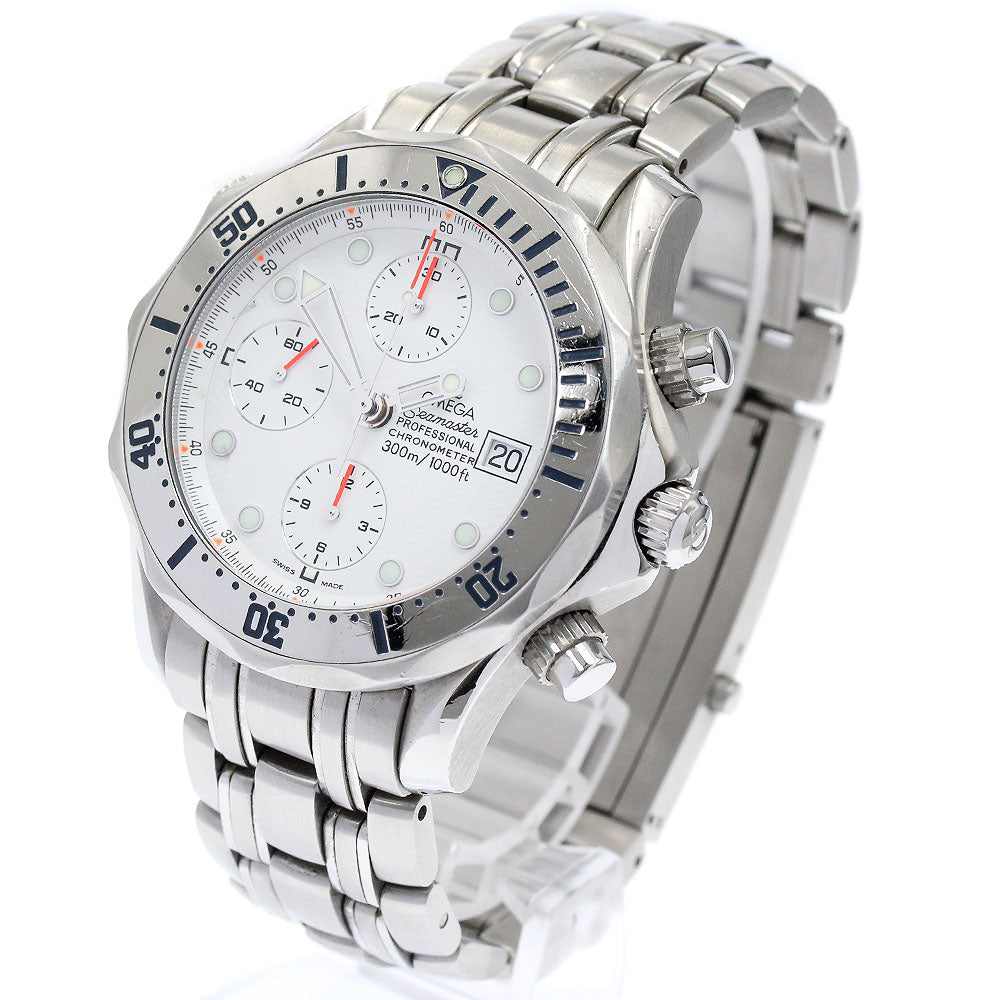 OMEGA Seamaster300 2598.20 Date Chronograph white Dial Automatic Men's _882720