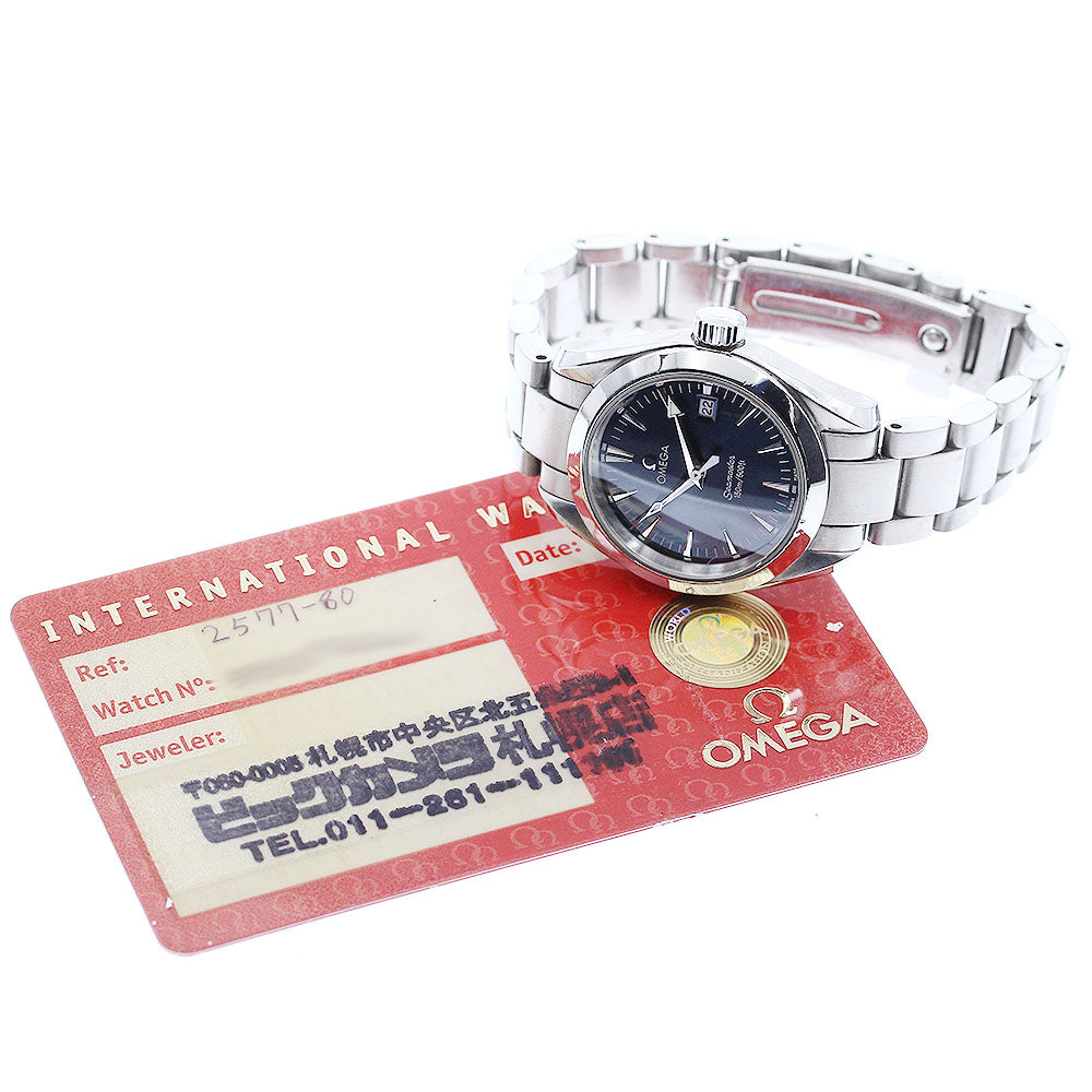 OMEGA Seamaster Aqua Terra 2577.80 Date Navy Dial Quartz Ladies Watch_882723