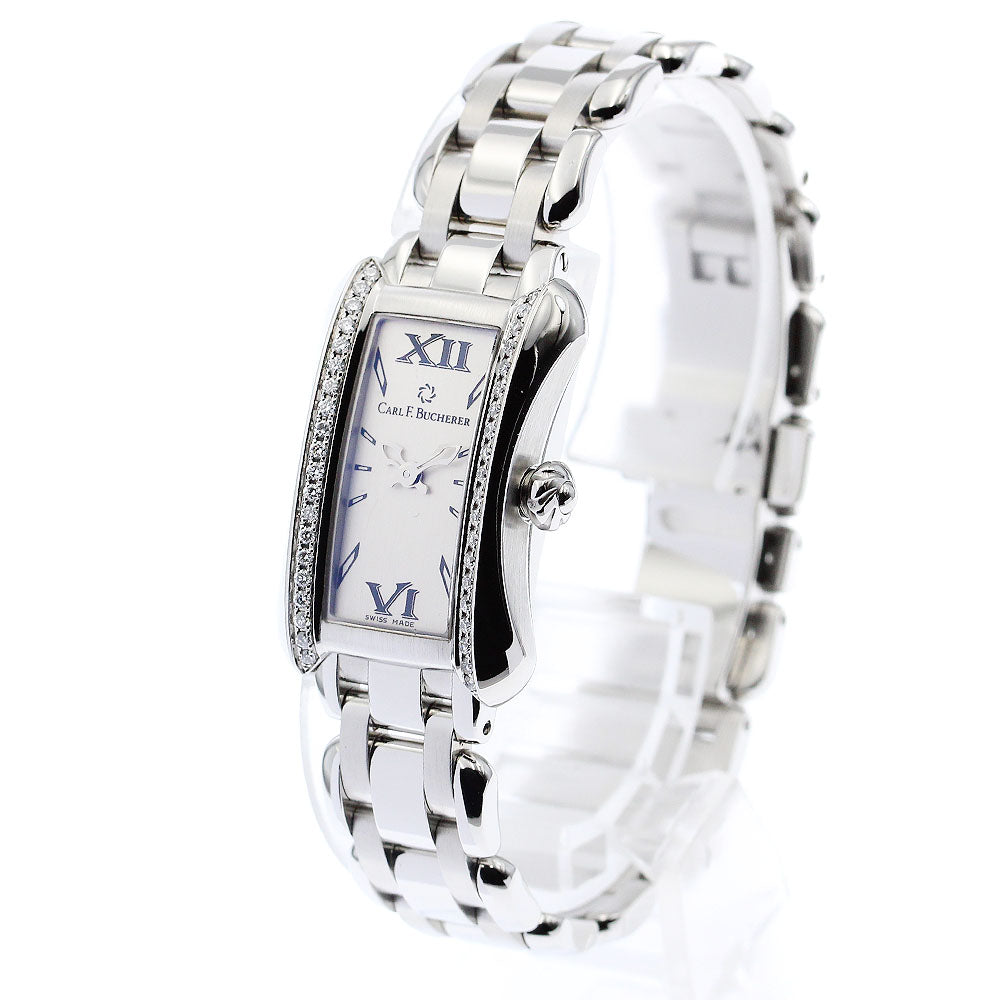 CARL F.BUCHERER Alaclea 10703.08 Diamond Bezel Silver Dial Quartz Ladies_882727