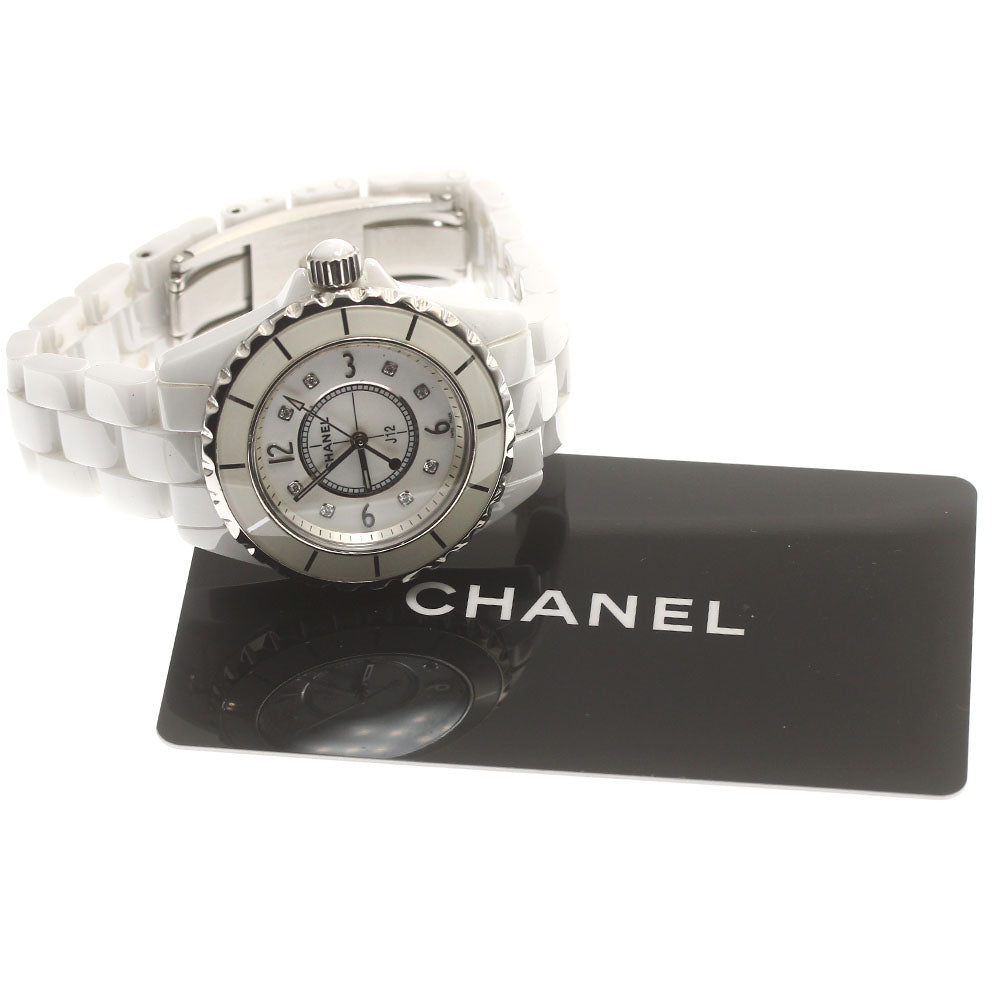CHANEL J12 33mm H2422 White ceramic 8P diamond white Dial Quartz Ladies_882732