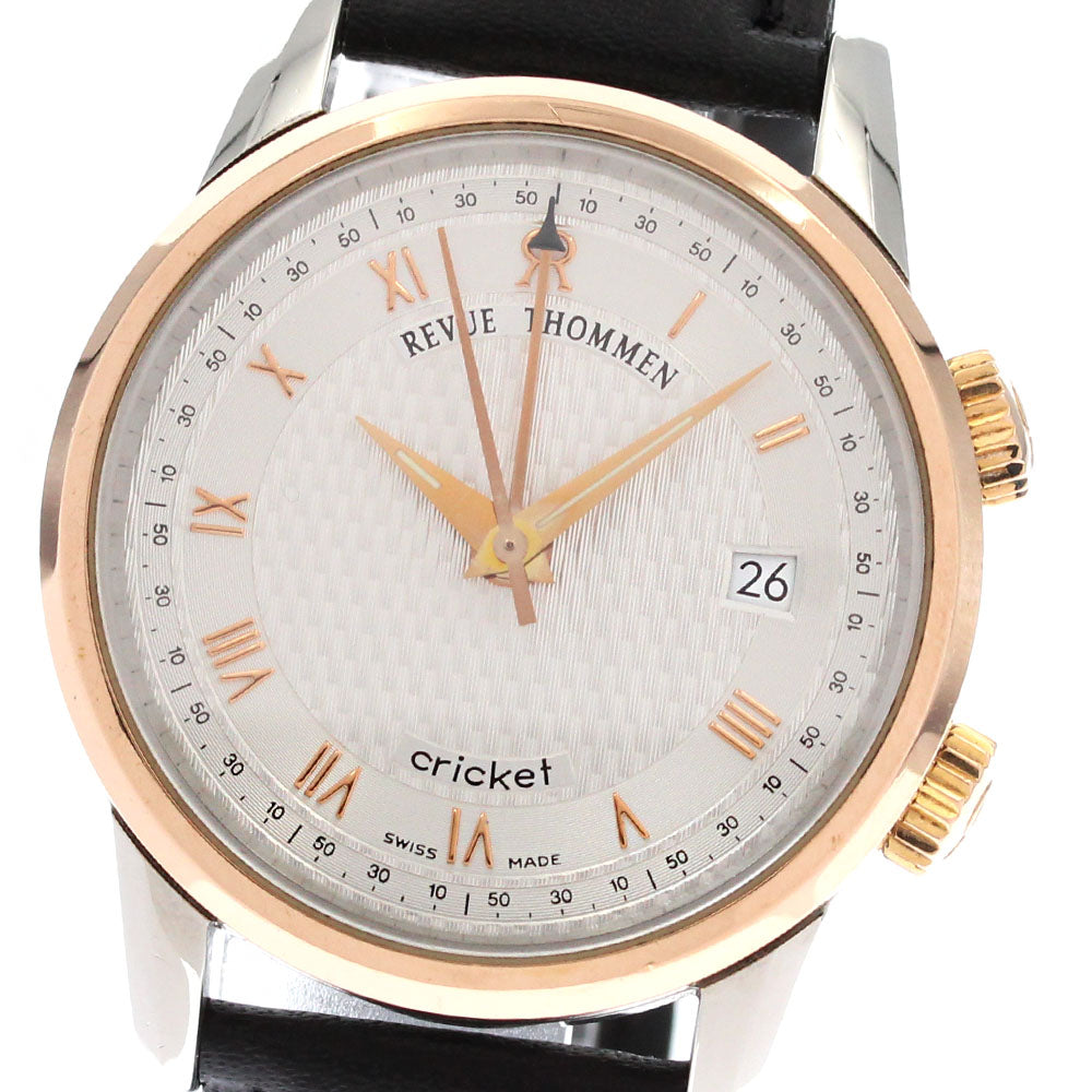 REVUE THOMMEN cricket 8317001 Date Silver Dial Hand Winding Men's Watch_882753