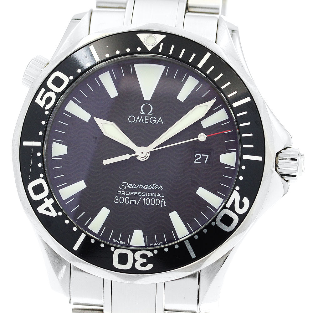 OMEGA Seamaster300 2264.50 Date Black Dial Quartz Men's Watch_882765
