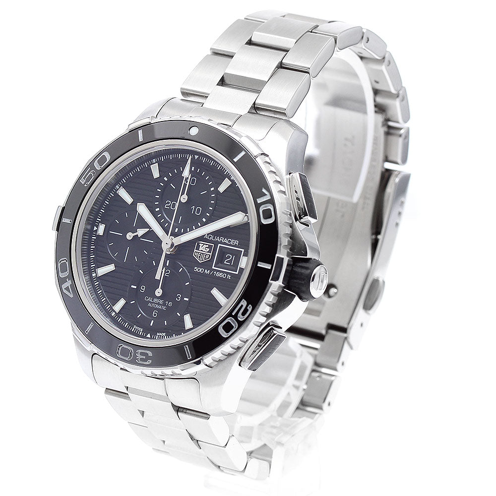 TAG HEUER Aqua racer CAK2110 Chronograph Date black Dial Automatic Men's_882794