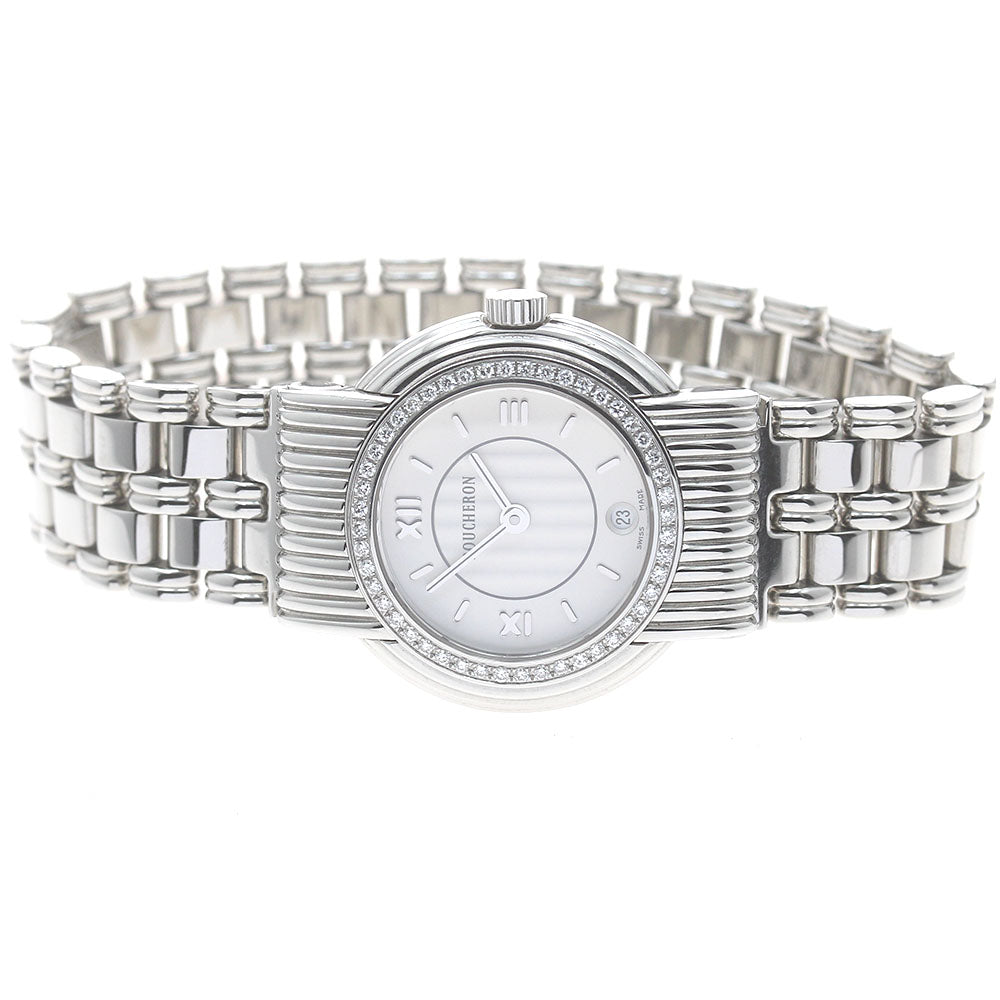 Boucheron Reflet diamond bezel date Silver Dial Quartz Ladies Watch_882800