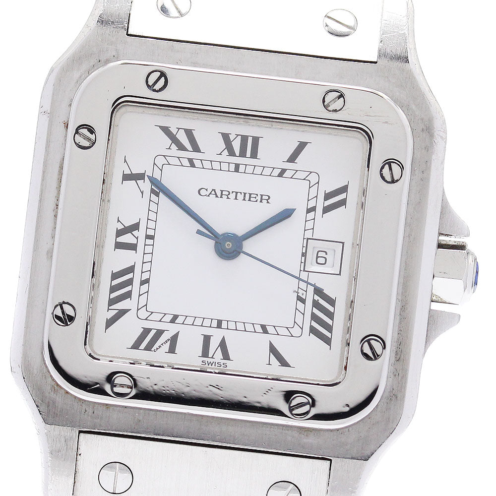 CARTIER Santos Galbe LM Date White Dial Automatic Men's Watch_882807