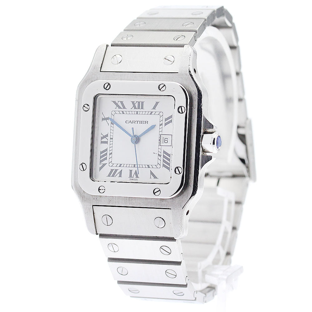 CARTIER Santos Galbe LM Date White Dial Automatic Men's Watch_882807
