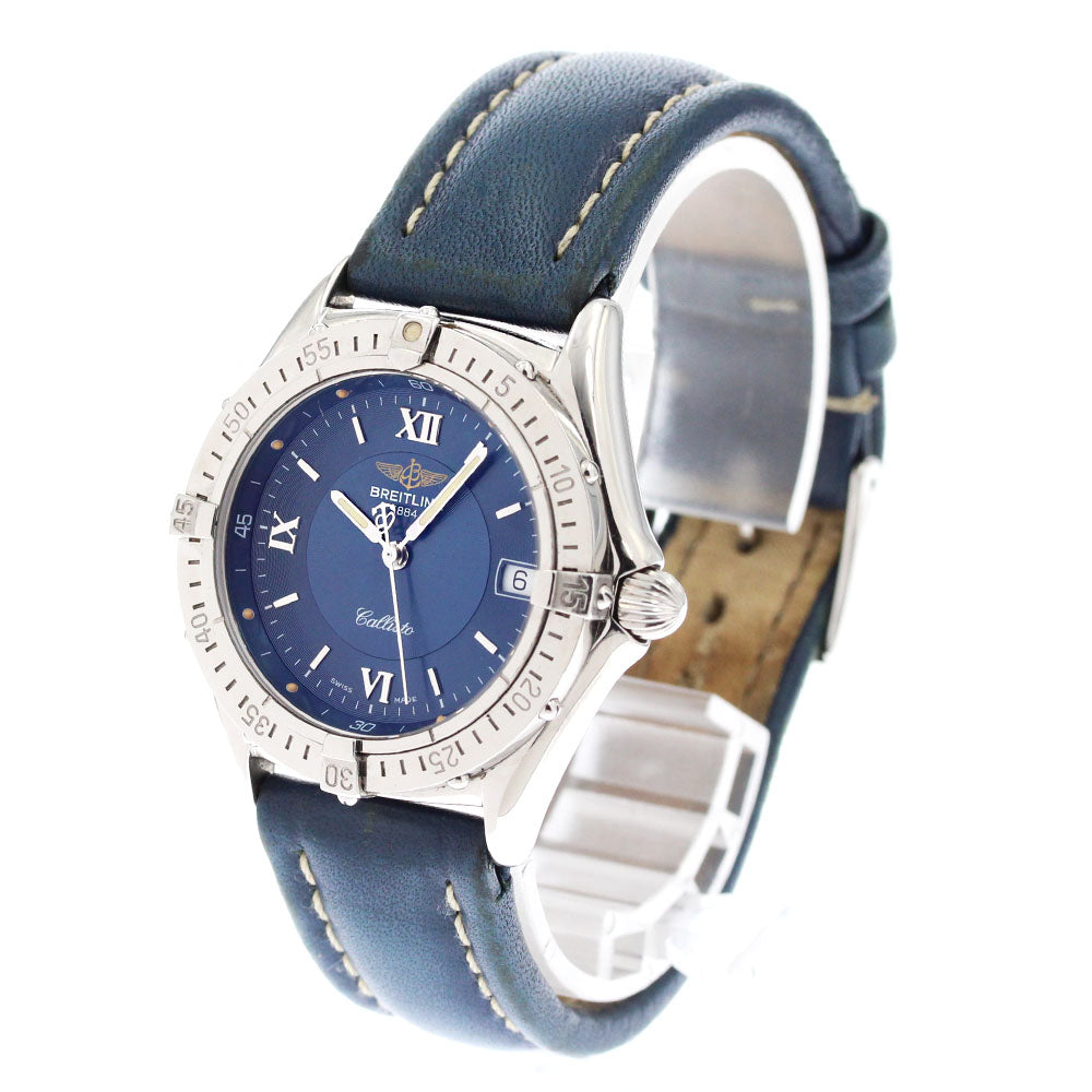BREITLING Callisto A57046 Date blue Dial Quartz Boy's Watch_882817