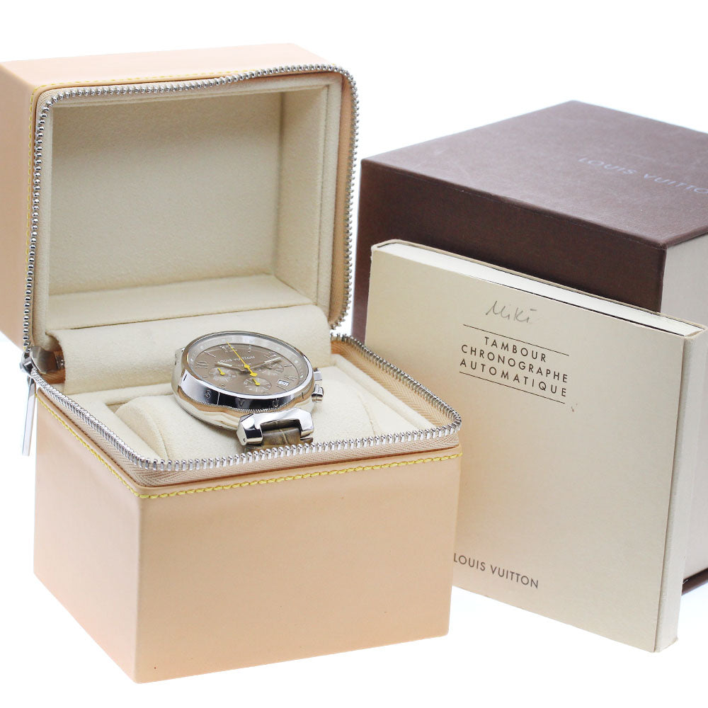 LOUIS VUITTON Tambour Q1122 Chronograph Brown Dial Automatic Men's Watch_882832