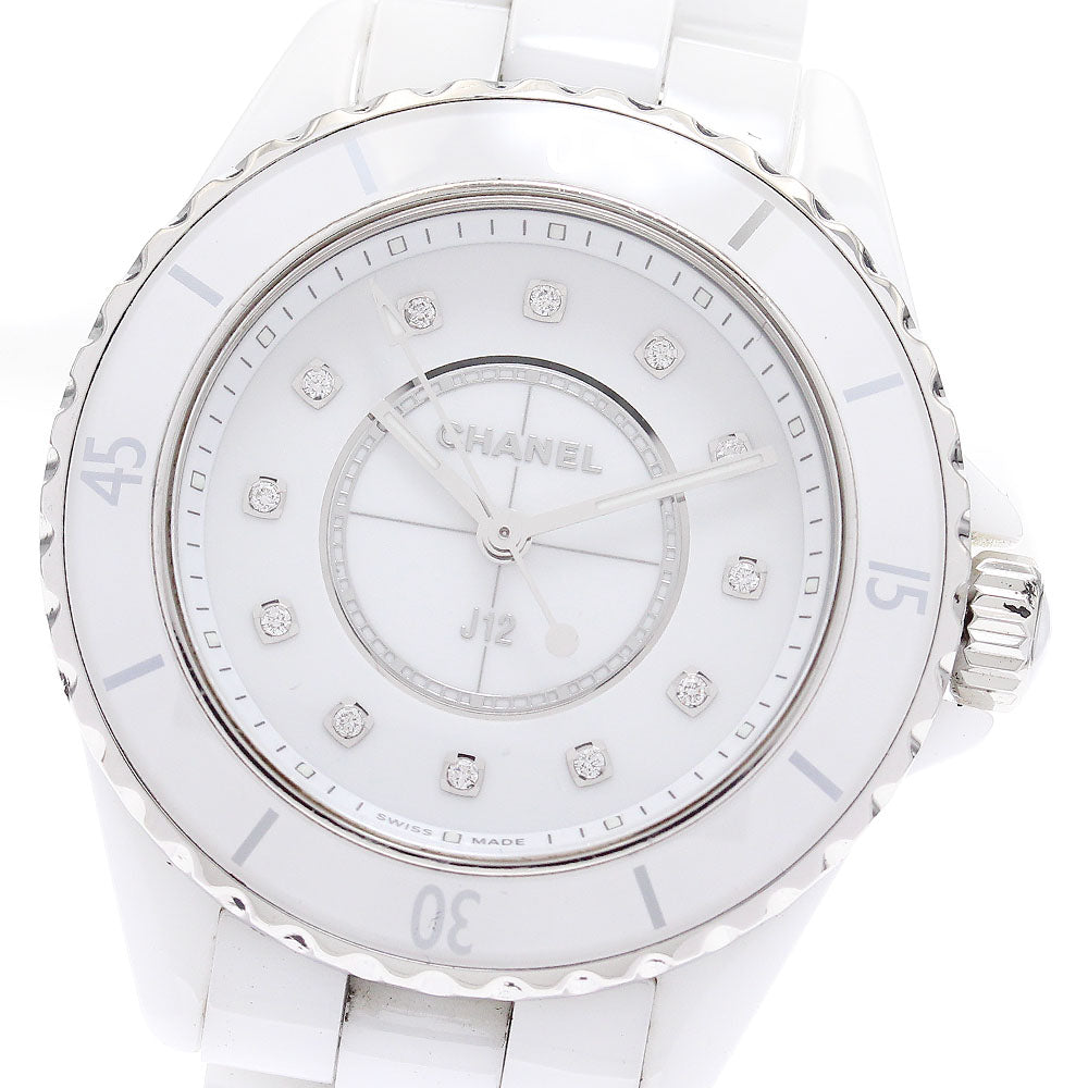 CHANEL J12 H5703 White ceramic 12P diamond white Dial Quartz Ladies Watch_882834