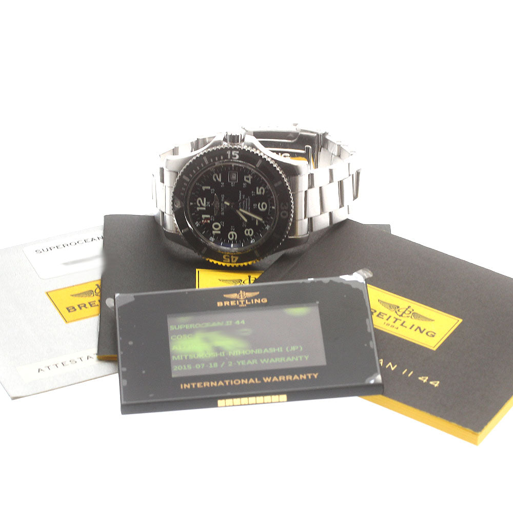 BREITLING Super Ocean II 44 A17392 Date Black Dial Automatic Men's Watch_882836