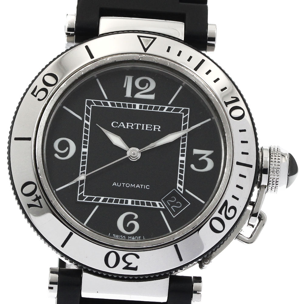 CARTIER Pacha Sea timer W31077U2 Date Black Dial Automatic Men's Watch_882854
